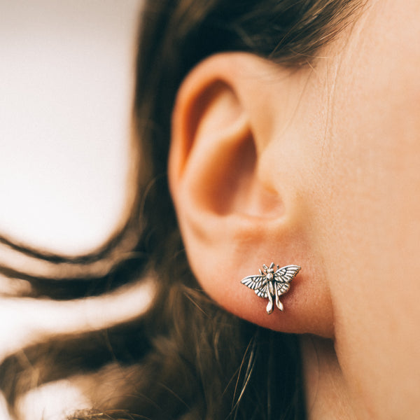 LUNA MOTH - Sterling Silver Studs
