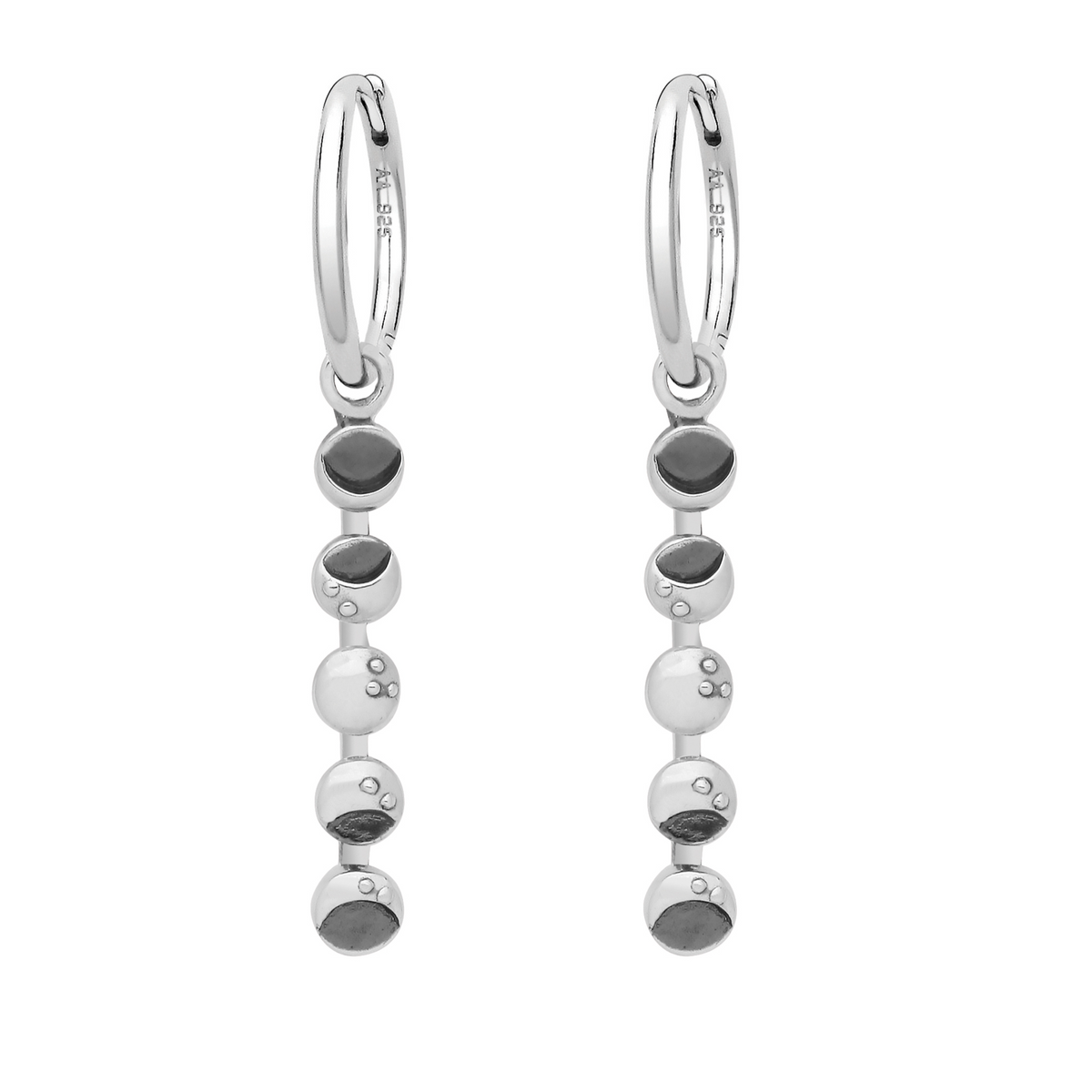 PHASES - Sterling Silver Hoops