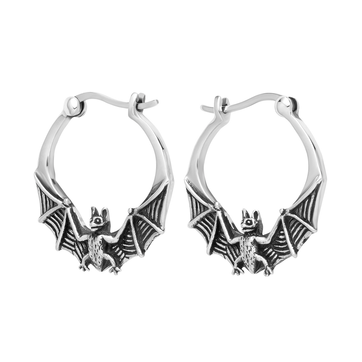 NIGHT FLIGHT - Sterling Silver Hoops