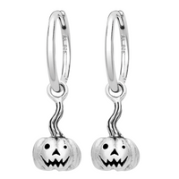 ROLY the PUMPKIN - Sterling Silver Hoops