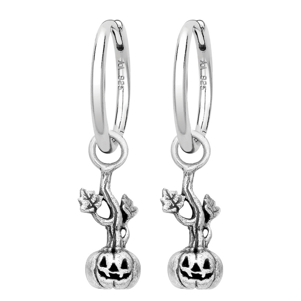 COUNT the PUMPKIN - Sterling Silver Hoops