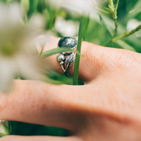 FOREST FABLE - Moss Agate & Sterling Silver Ring