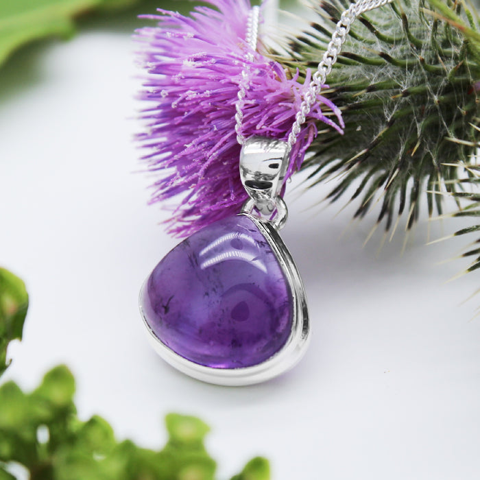 THISTLE - Sterling Silver & Amethyst Necklace