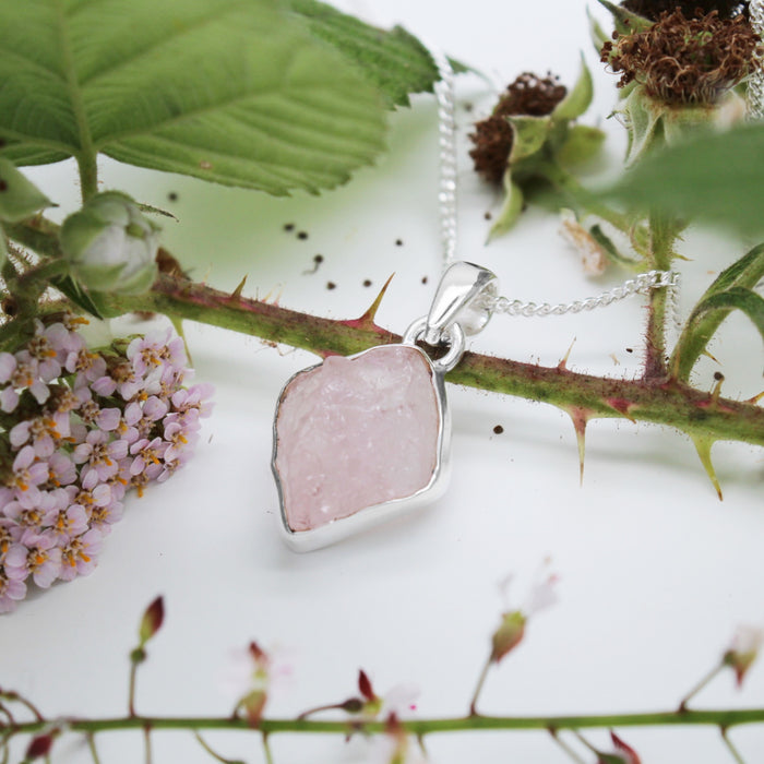 MUSK MALLOW - Sterling Silver & Morganite Necklace