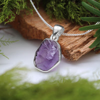 AMETHYST DECEIVER - Sterling Silver & Amethyst Necklace