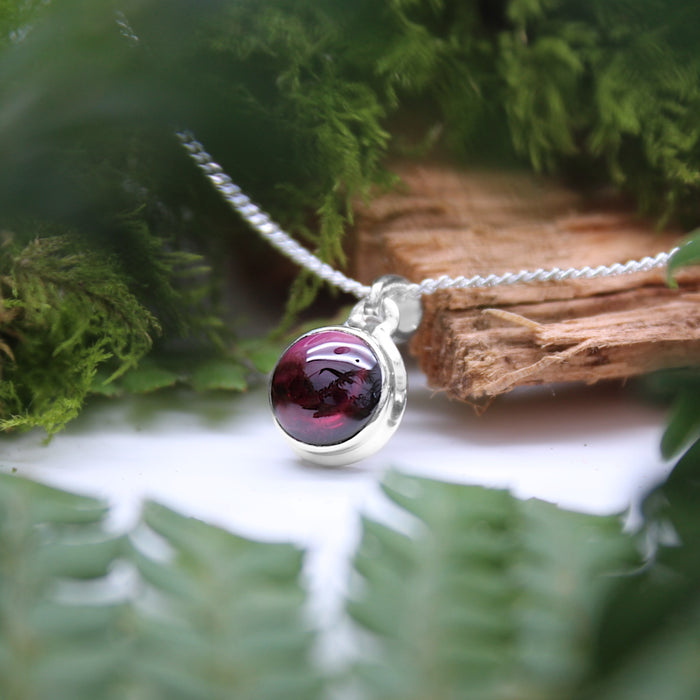 AMANITA - Sterling Silver & Garnet Necklace