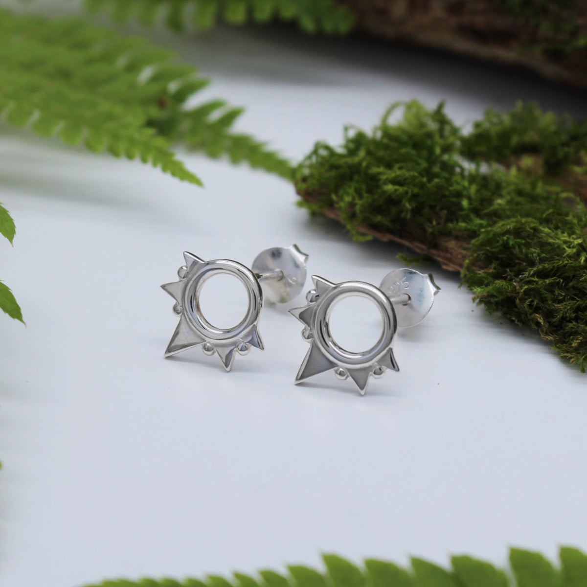 GEOMETRIC STUDS - Sterling Silver Stud Earrings SAMPLE