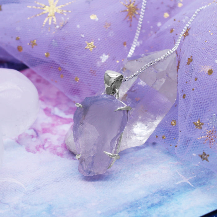 LAVENDER HAZE - Sterling Silver & Lavender Quartz Necklace