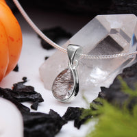ORACLE - Sterling Silver & Black Rutilated Quartz Necklace