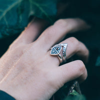 DAWN TO DUSK - Sterling Silver & Carnelian Ring