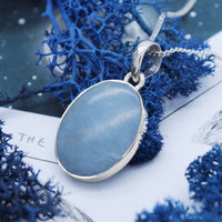 BLUE MOON  - Sterling Silver & Angelite Necklace