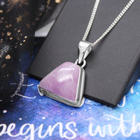 PEACE - Sterling Silver & Kunzite Necklace