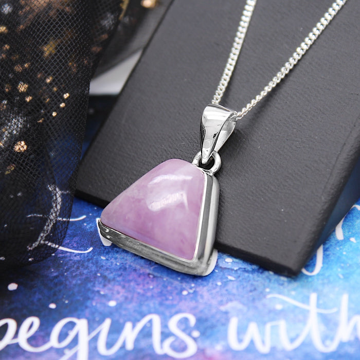 PEACE - Sterling Silver & Kunzite Necklace