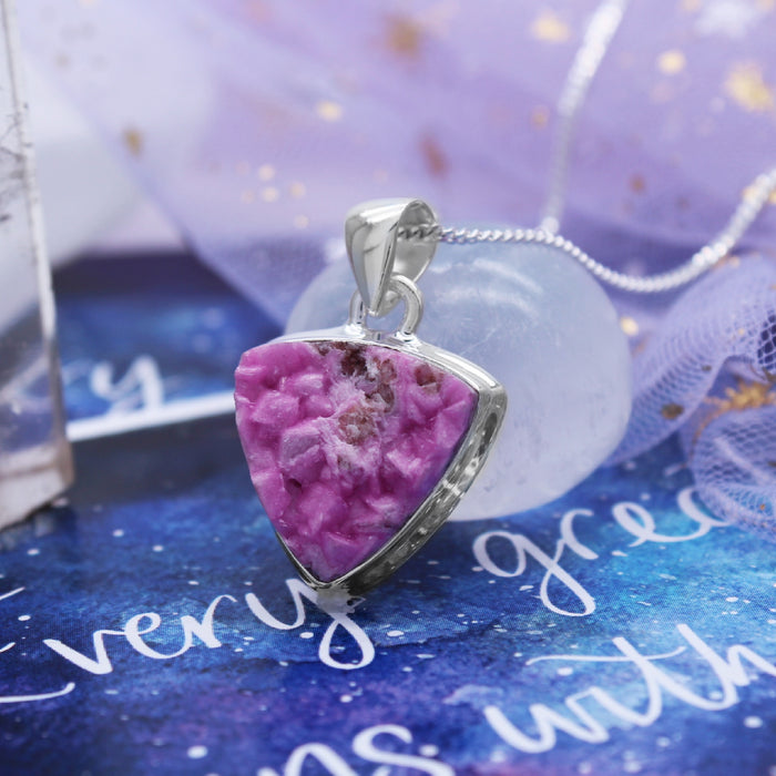 AURA - Sterling Silver & Cobalt Druzy Necklace