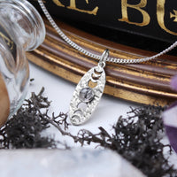LUNA - Sterling Silver & Black Rutilated Quartz Necklace
