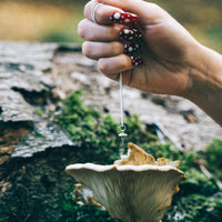 PORCELAIN FUNGUS - Sterling Silver Necklace