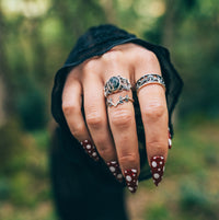 WILD WOODS - Moss Agate & Sterling Silver Ring