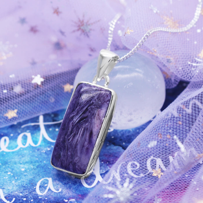 LUCID - Sterling Silver & Charoite Necklace