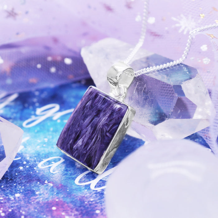 LUCID - Sterling Silver & Charoite Necklace