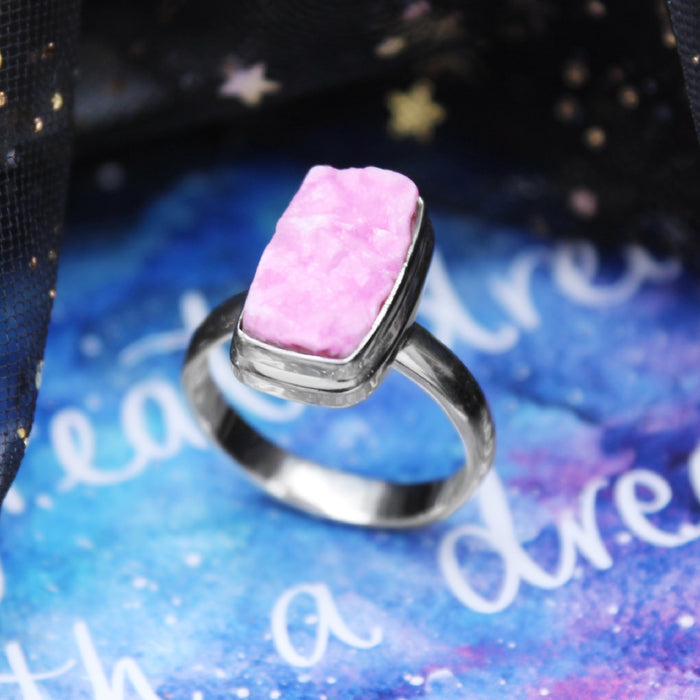 AURA - Sterling Silver & Cobalt Druzy Ring - US 9