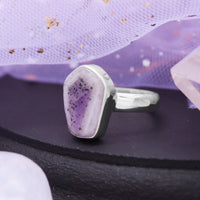 STARGAZER - Sterling Silver & Super Amethyst Ring - US 6