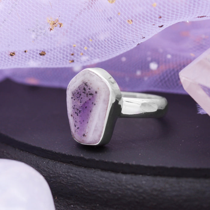 STARGAZER - Sterling Silver & Super Amethyst Ring - US 6