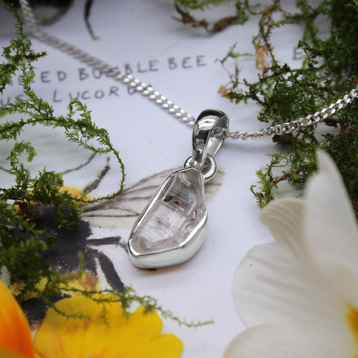 CLEAR SKIES  - Sterling Silver & Herkimer Diamond Necklace