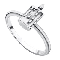 Sterling silver candle ring alternative witchy gothic bohemian jewellery